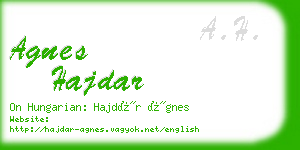 agnes hajdar business card